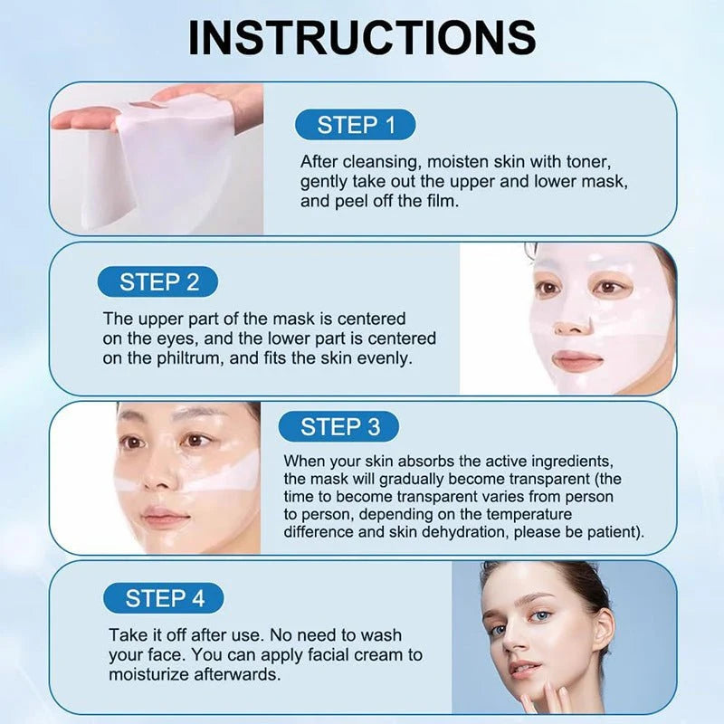 Face Mask Shrink Pore Moisturizing Refreshing Brightening Firming Lift Nourish Skin Care Deep Hydration Moisturize